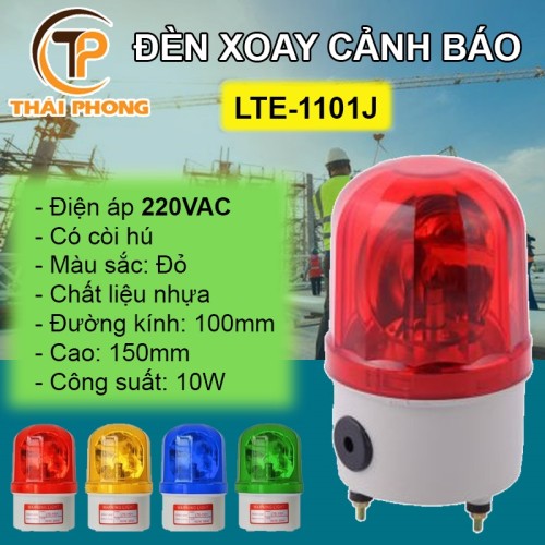 Đèn xoay cảnh báo 220v có còi hú TR-C2003 cảnh báo chống trộm