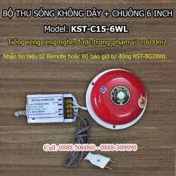 Bộ thu sóng không dây + chuông điện 6 inch KST-C15-6WL