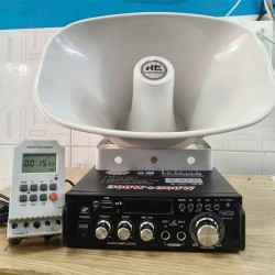 Bộ loa báo giờ tự động phát thanh phát nhạc, kiểu chuông KS-MS28/15W (loa 15W)